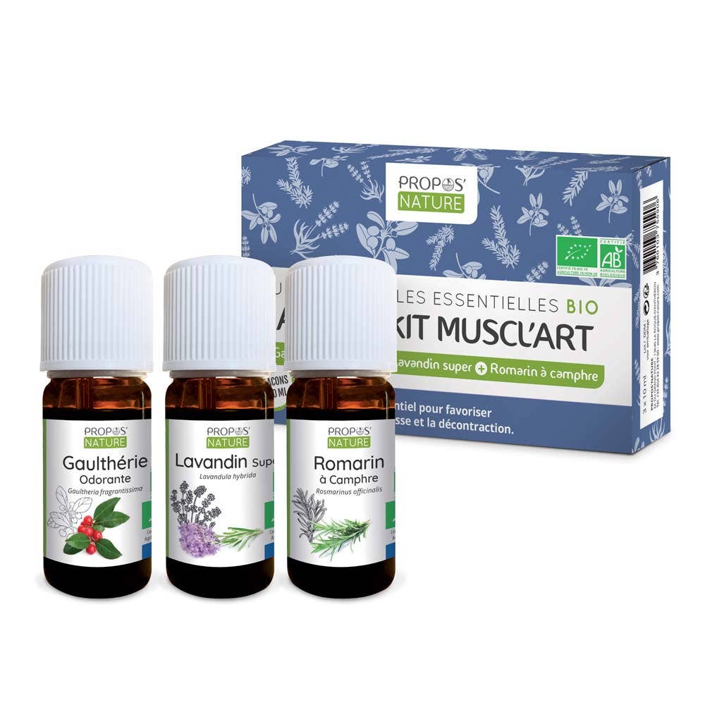 Propos'Nature Aroma'kit Muscl'art - 3 Organic Essential Oils - Elliotti