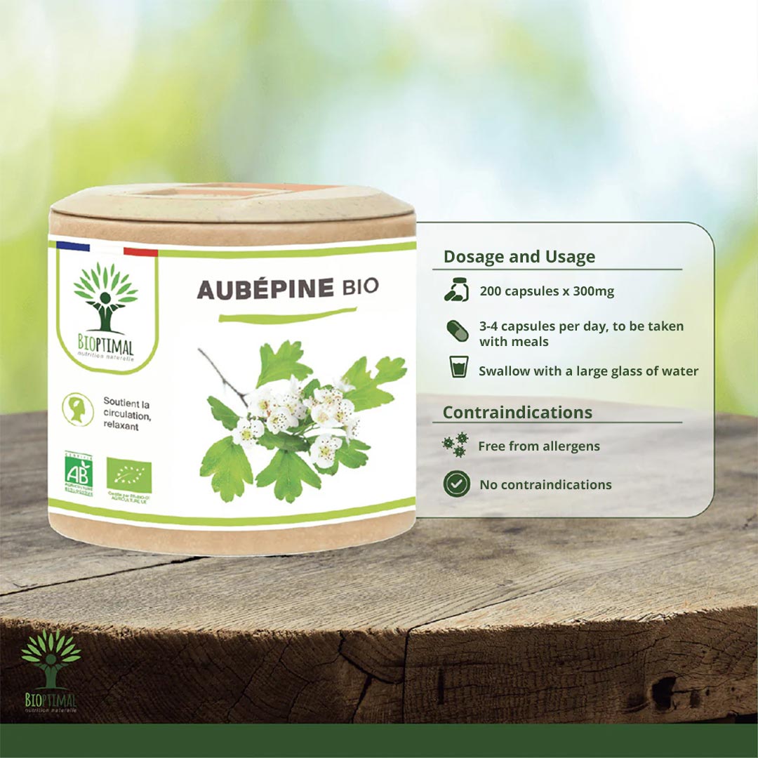 Bioptimal Organic Hawthorne, 200 capsules - Elliotti