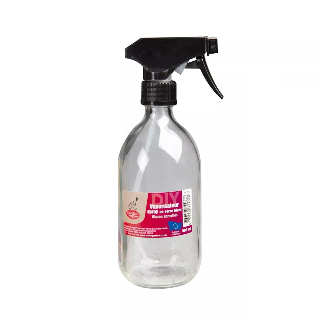 La Droguerie Ecologique - ECODIS Refillable Glass Spray Bottle with On/Off Tip, 500ml - Elliotti
