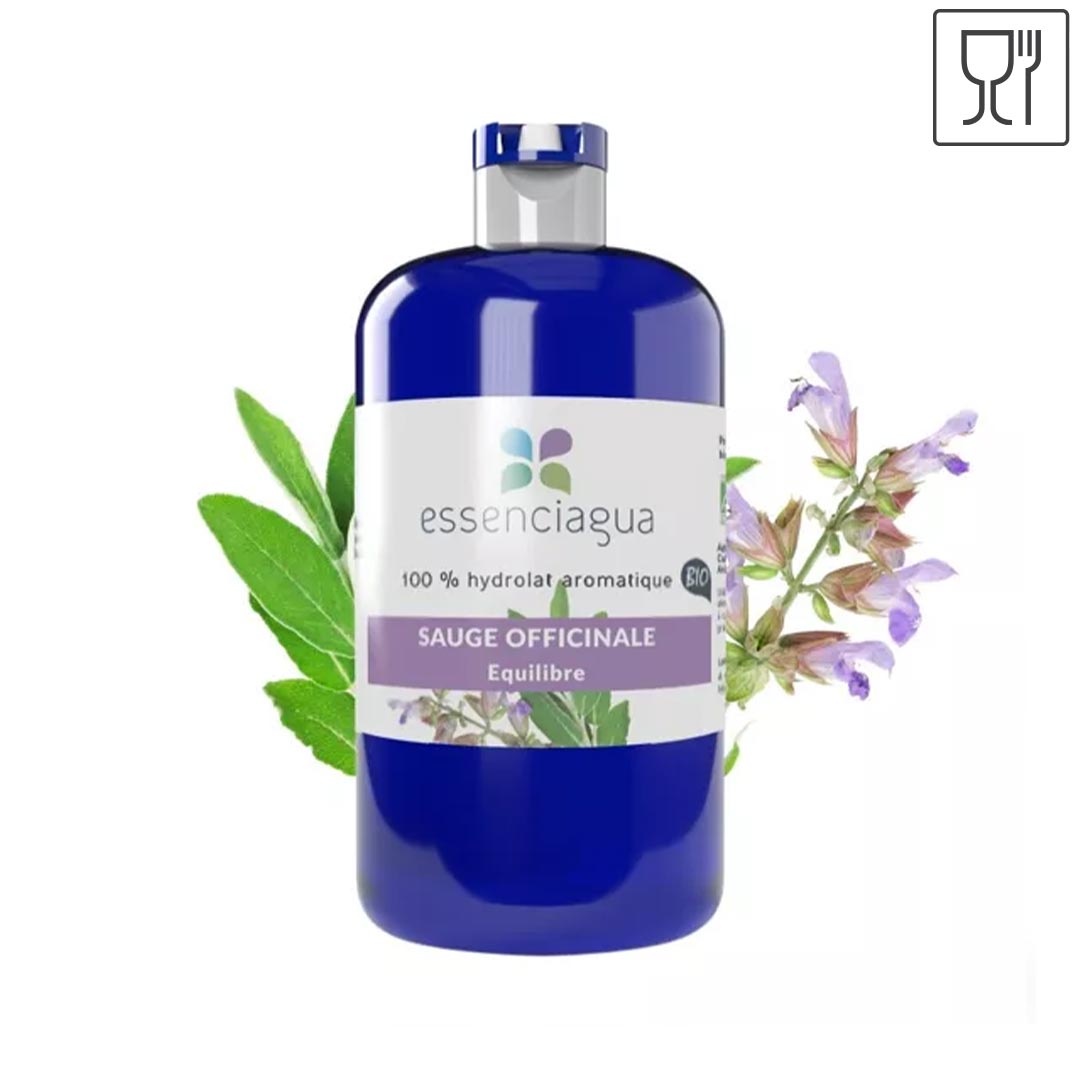 Essenciagua Sage Organic Hydrosol, 250ml - Elliotti