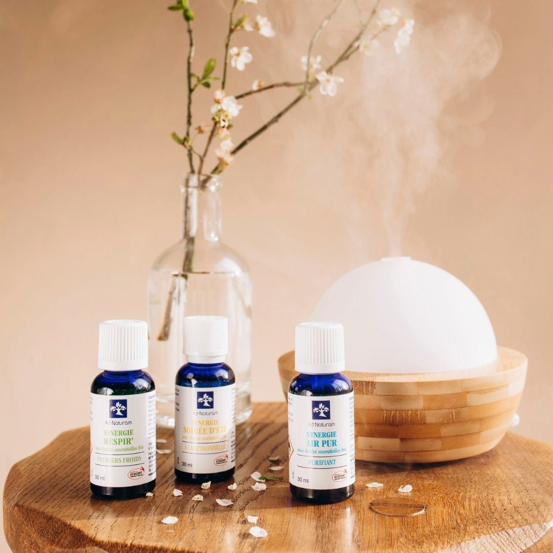 Ad Naturam Ultrasonic Essential Oil Diffuser - Bamboo & Frosted Glass - Elliotti