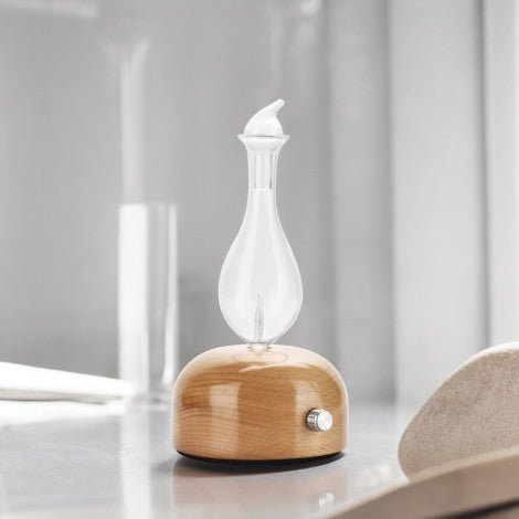 Zen Arome Aurora Cold Nebulization Diffuser – FSC Wood & Hand - Crafted Glass - Elliotti