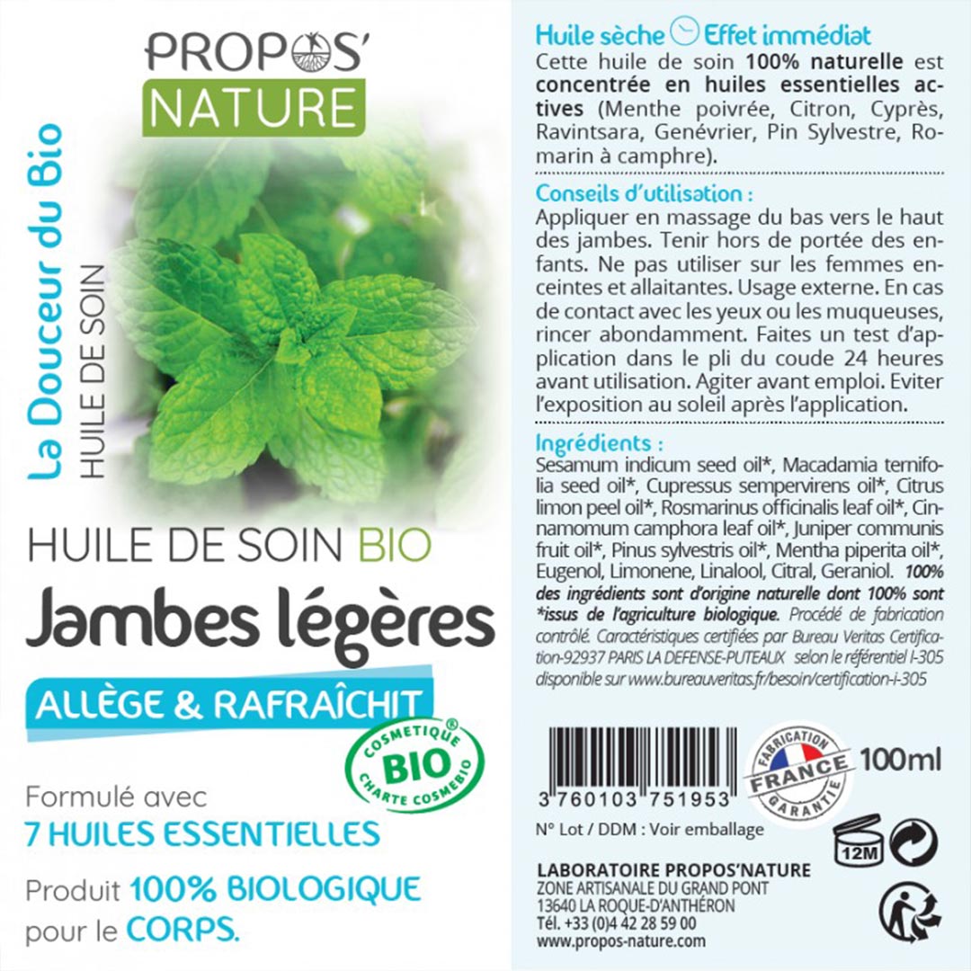 Propos'Nature Light legs - Treatment Oil - Elliotti