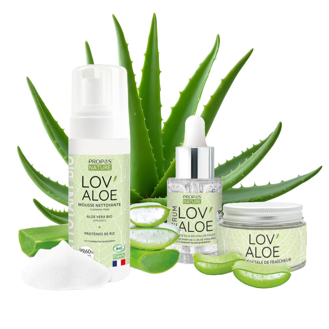 Propos'Nature Lov'Aloe Ritual - 3 - Step Skincare Clear, Calm & Hydrated Skin - Elliotti