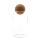 AW Artisan Medium Glass Jar with Cork Ball - 15 cm - Elliotti