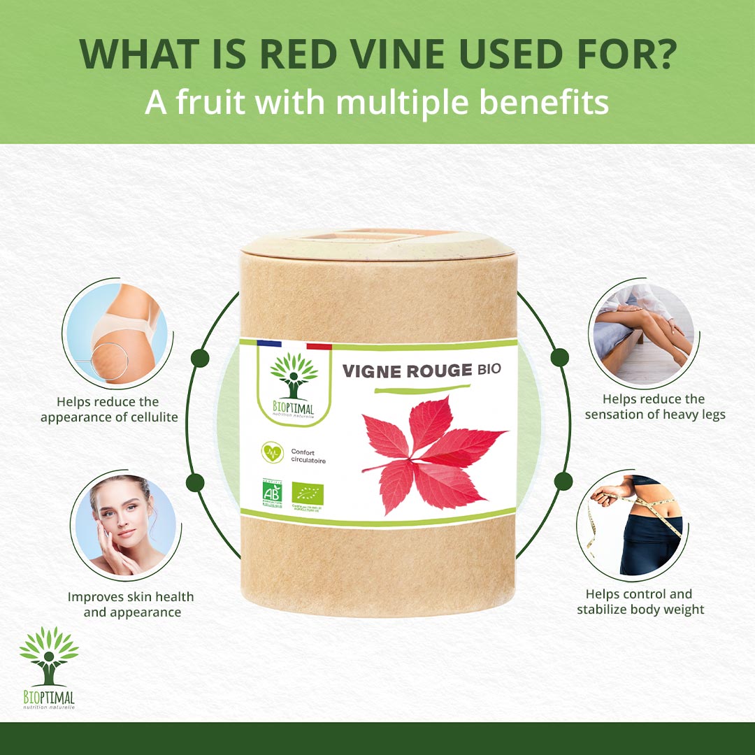 Bioptimal Organic Red Vine, 200 capsules - Elliotti