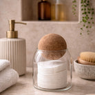 AW Artisan Small Glass Jar with Cork Ball - 10 cm - Elliotti