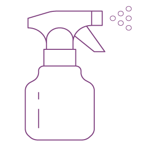 icon of a spray bottle to use with essential oils