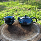 AW Artisan Traditional Chinese Ceramic Teapot Set - Blue Tones, 200ml - Elliotti