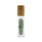 AW Artisan Gemstone Essential Oil Roller Bottle - Aventurine, Wooden Lid - Elliotti